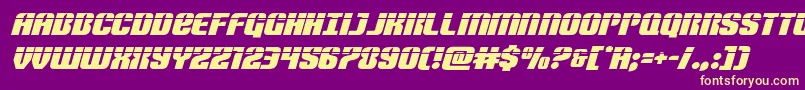 Nightwraithlaserital Font – Yellow Fonts on Purple Background