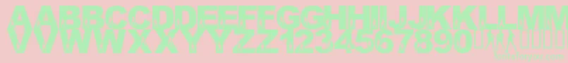 LmsCharliesOtherAngels Font – Green Fonts on Pink Background
