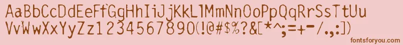 BurnedGothic Font – Brown Fonts on Pink Background