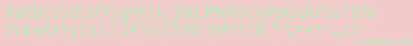 BurnedGothic Font – Green Fonts on Pink Background