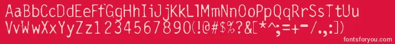BurnedGothic Font – Pink Fonts on Red Background