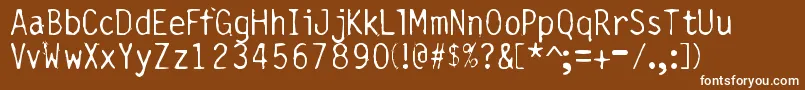 BurnedGothic Font – White Fonts on Brown Background