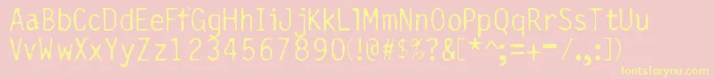 BurnedGothic Font – Yellow Fonts on Pink Background