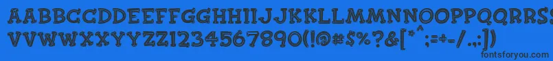 Finkbold Font – Black Fonts on Blue Background
