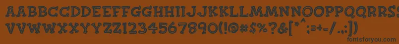 Finkbold Font – Black Fonts on Brown Background