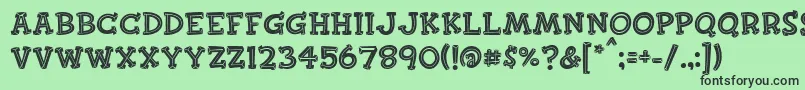 Finkbold Font – Black Fonts on Green Background