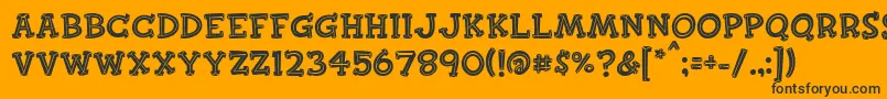Finkbold Font – Black Fonts on Orange Background