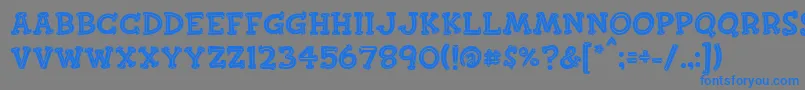 Finkbold Font – Blue Fonts on Gray Background