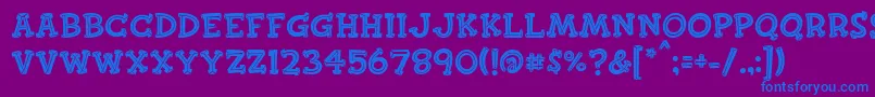 Finkbold Font – Blue Fonts on Purple Background
