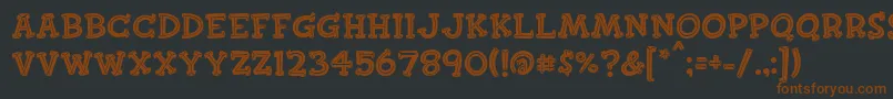 Finkbold Font – Brown Fonts on Black Background