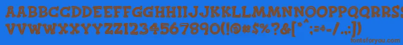 Finkbold Font – Brown Fonts on Blue Background
