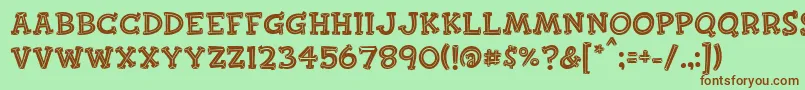 Finkbold Font – Brown Fonts on Green Background