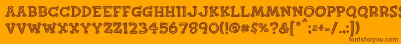 Finkbold Font – Brown Fonts on Orange Background