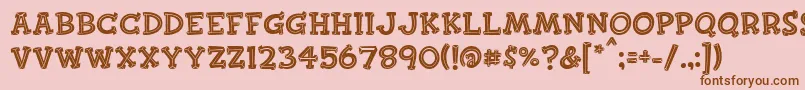 Finkbold Font – Brown Fonts on Pink Background