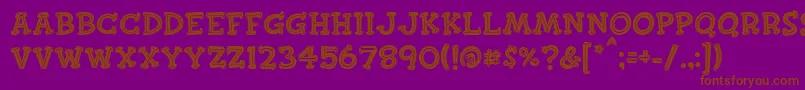 Finkbold Font – Brown Fonts on Purple Background