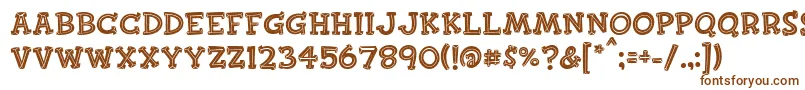 Шрифт Finkbold – коричневые шрифты на белом фоне