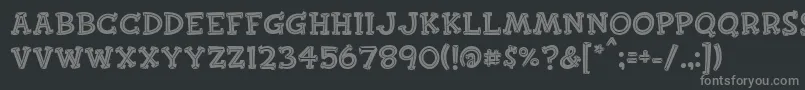 Finkbold Font – Gray Fonts on Black Background