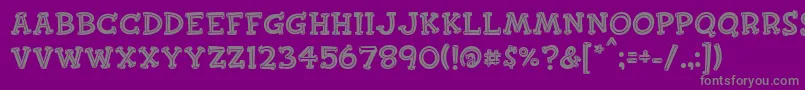 Finkbold Font – Gray Fonts on Purple Background