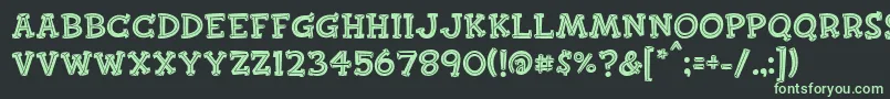 Finkbold Font – Green Fonts on Black Background