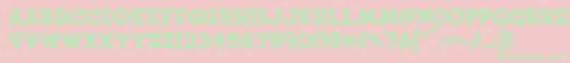 Finkbold Font – Green Fonts on Pink Background