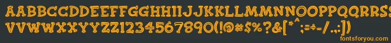 Finkbold Font – Orange Fonts on Black Background