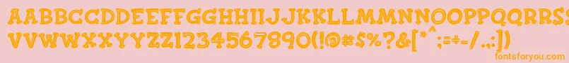 Finkbold Font – Orange Fonts on Pink Background