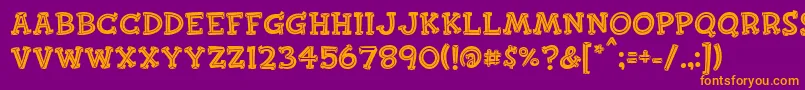 Finkbold Font – Orange Fonts on Purple Background