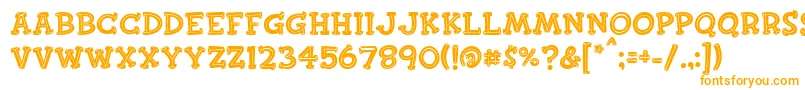Finkbold Font – Orange Fonts on White Background