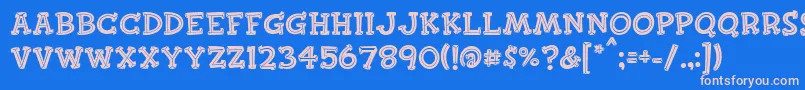 Finkbold Font – Pink Fonts on Blue Background