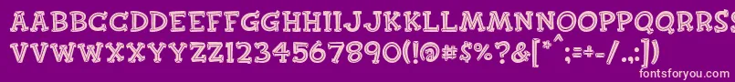 Finkbold Font – Pink Fonts on Purple Background