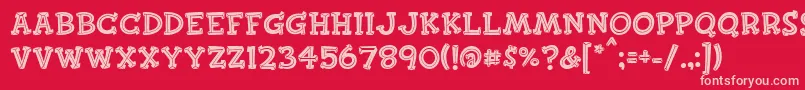 Finkbold Font – Pink Fonts on Red Background