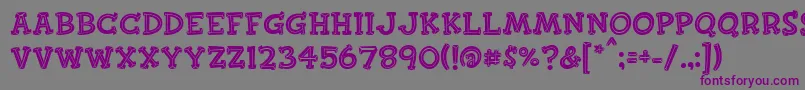 Finkbold-fontti – violetit fontit harmaalla taustalla