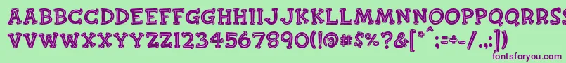 Finkbold Font – Purple Fonts on Green Background