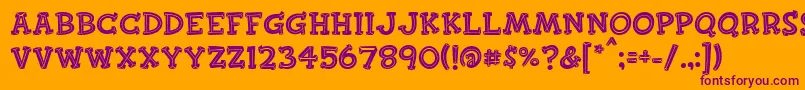 Finkbold Font – Purple Fonts on Orange Background