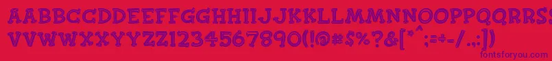 Finkbold Font – Purple Fonts on Red Background