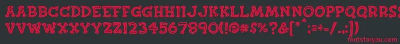 Finkbold Font – Red Fonts on Black Background