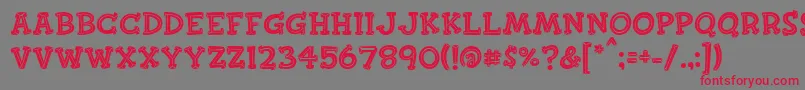Finkbold Font – Red Fonts on Gray Background