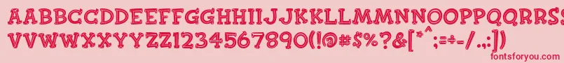 Finkbold Font – Red Fonts on Pink Background