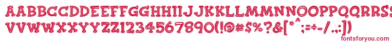 Finkbold Font – Red Fonts on White Background