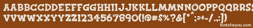 Finkbold Font – White Fonts on Brown Background