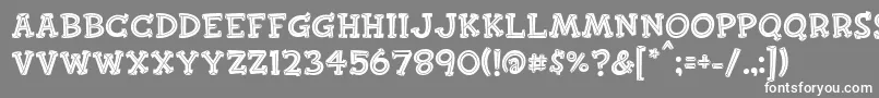 Finkbold Font – White Fonts on Gray Background