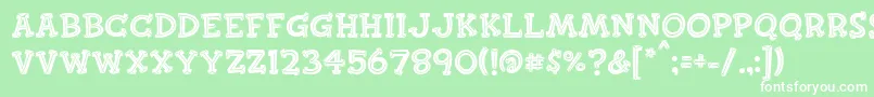 Finkbold Font – White Fonts on Green Background