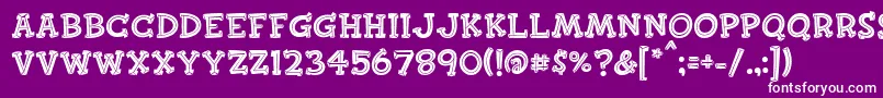 Finkbold Font – White Fonts on Purple Background