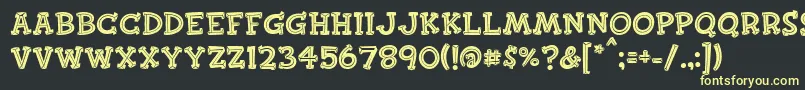 Finkbold Font – Yellow Fonts on Black Background