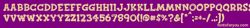 Finkbold Font – Yellow Fonts on Purple Background