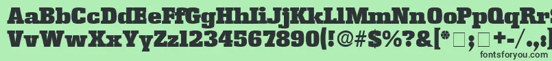 KamanDisplaySsi Font – Black Fonts on Green Background