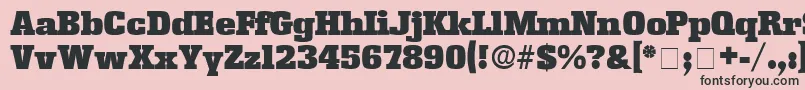 KamanDisplaySsi Font – Black Fonts on Pink Background