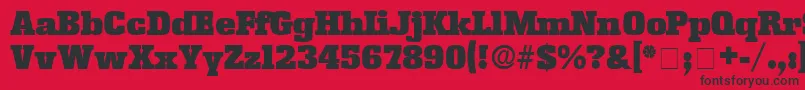 KamanDisplaySsi Font – Black Fonts on Red Background