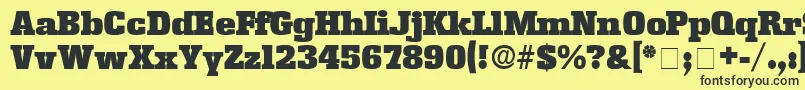 KamanDisplaySsi Font – Black Fonts on Yellow Background