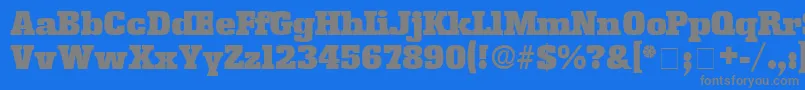 KamanDisplaySsi Font – Gray Fonts on Blue Background